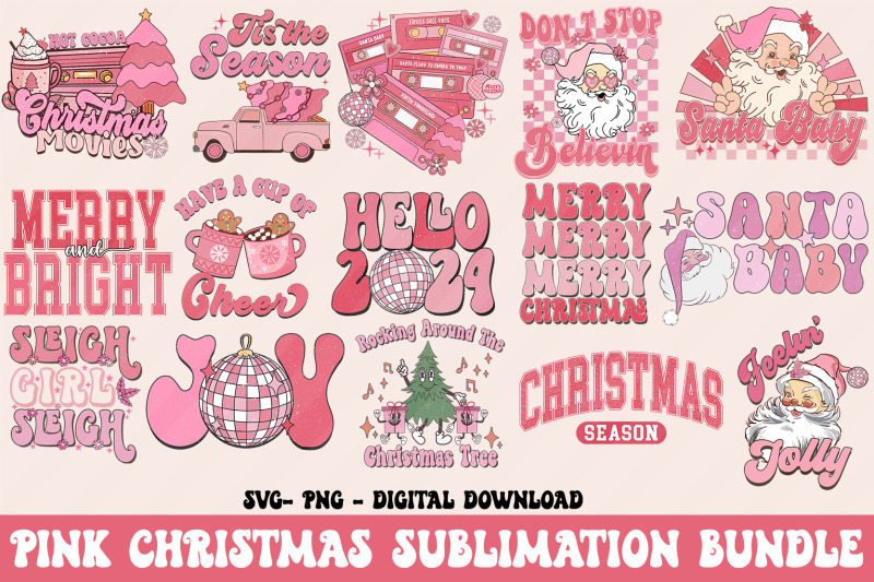 retro-pink-christmas-sublimation-bundle-png