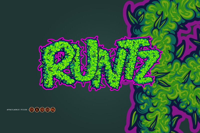 runtz-strain-inspiration-cannabis-buds-lettering