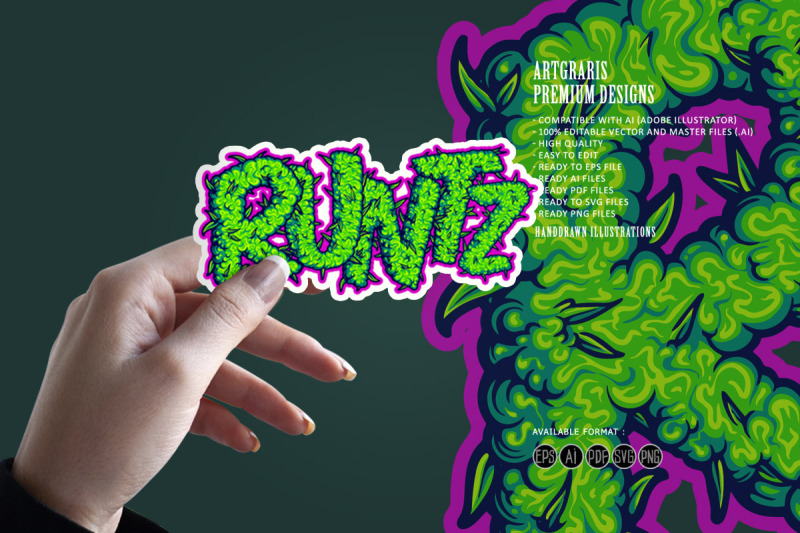 runtz-strain-inspiration-cannabis-buds-lettering