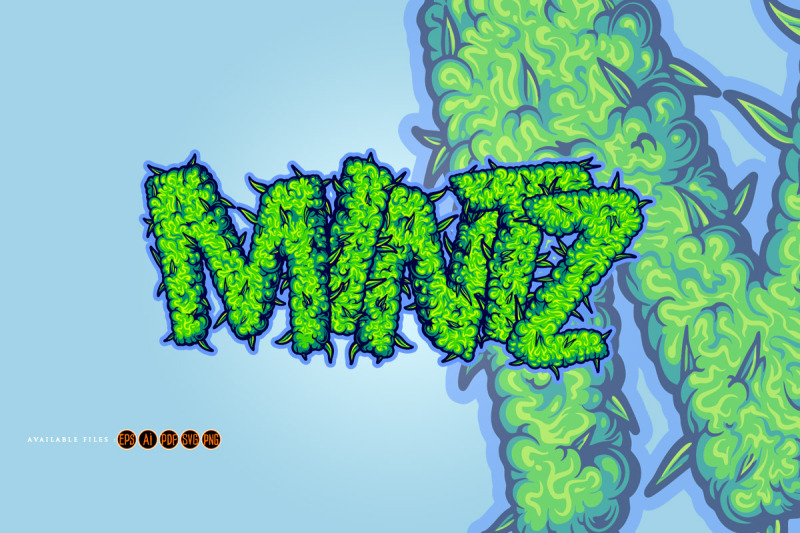 weed-lettering-artistic-mintz-cannabis-strain