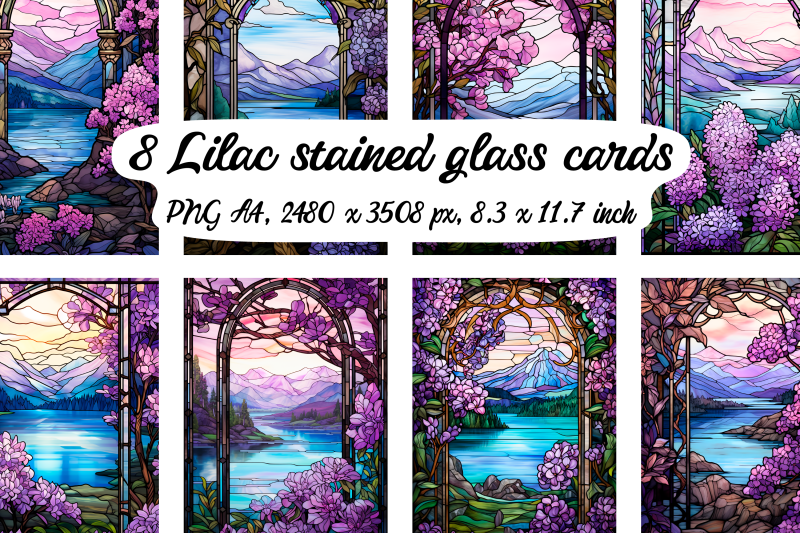 8-lilac-stained-glass-posters-cards