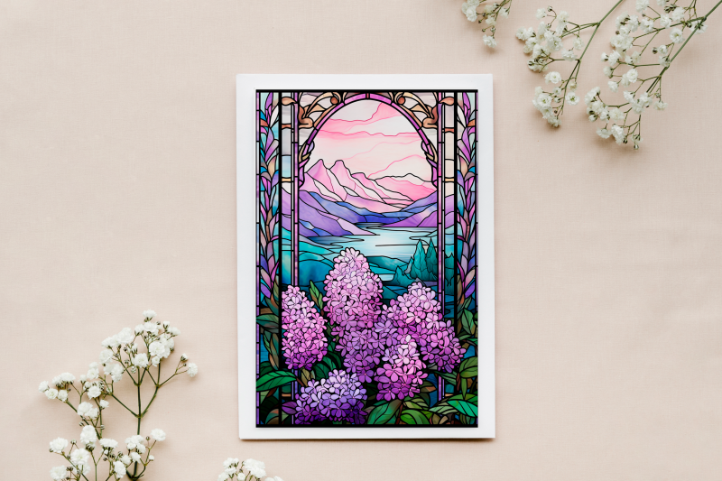 8-lilac-stained-glass-posters-cards