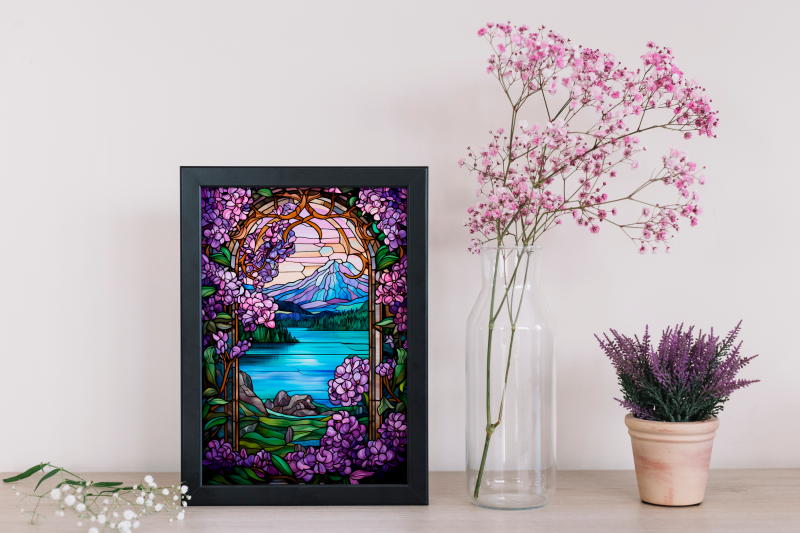 8-lilac-stained-glass-posters-cards