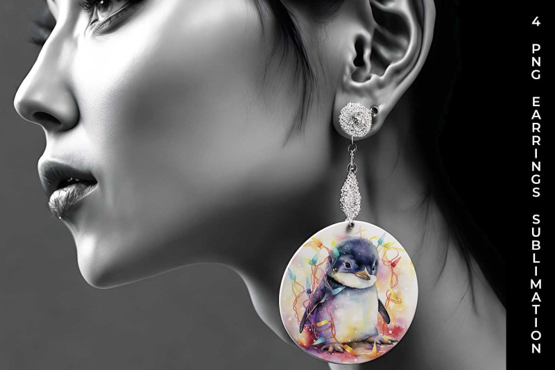 christmas-penguin-animal-png-round-earrings-sublimation-bundle