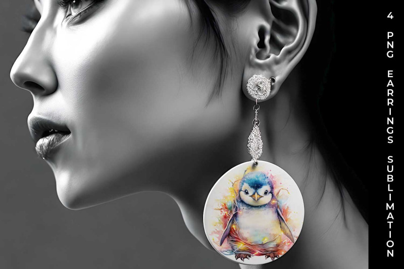 christmas-penguin-animal-png-round-earrings-sublimation-bundle