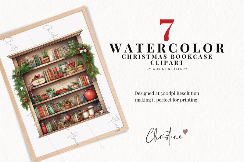 watercolor-christmas-bookcase-clipart