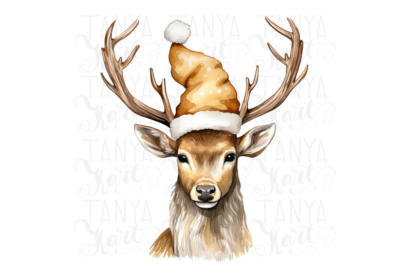 gold-christmas-deer-sublimation-design-instant-download