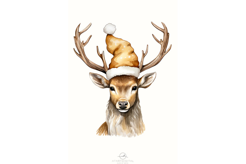 gold-christmas-deer-sublimation-design-instant-download