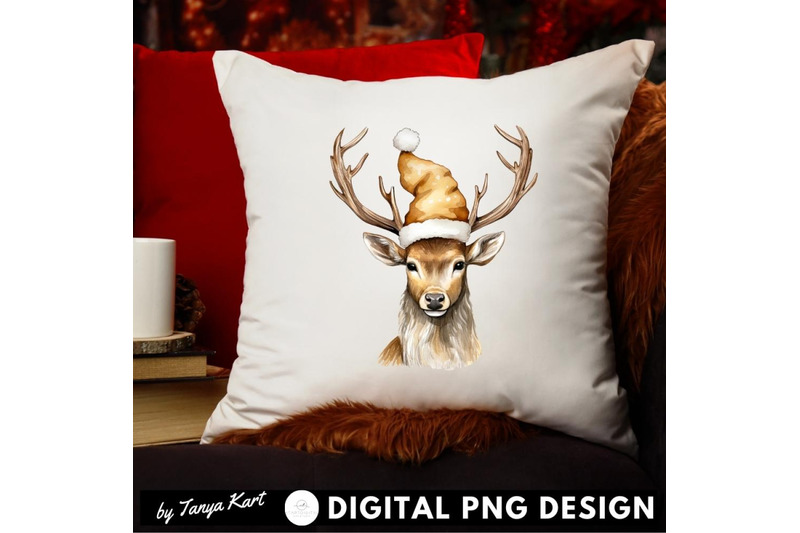 gold-christmas-deer-sublimation-design-instant-download