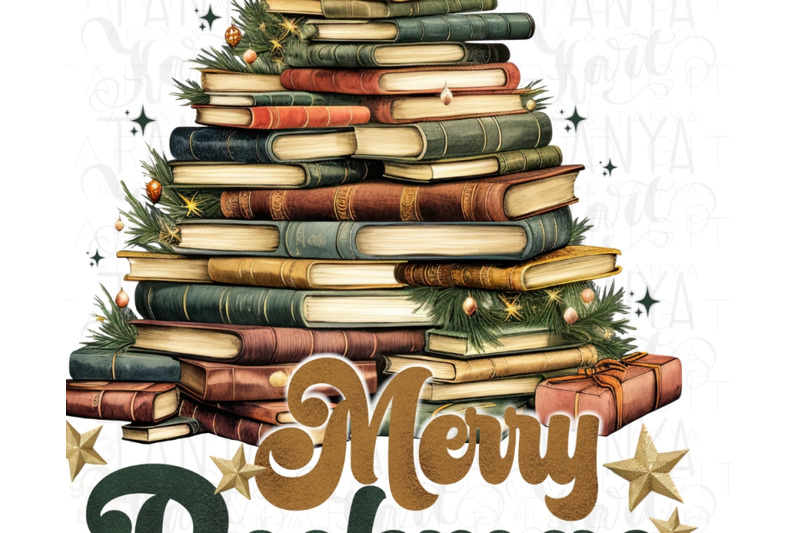 merry-bookmas-retro-style-christmas-book-art