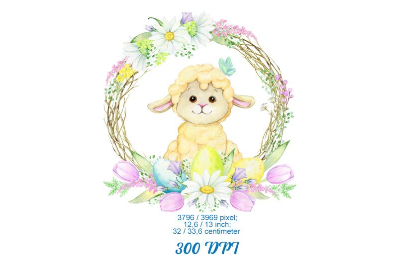 easter-lamb-clipart-watercolor-baby-sheep-clipart-easter-wreath-far