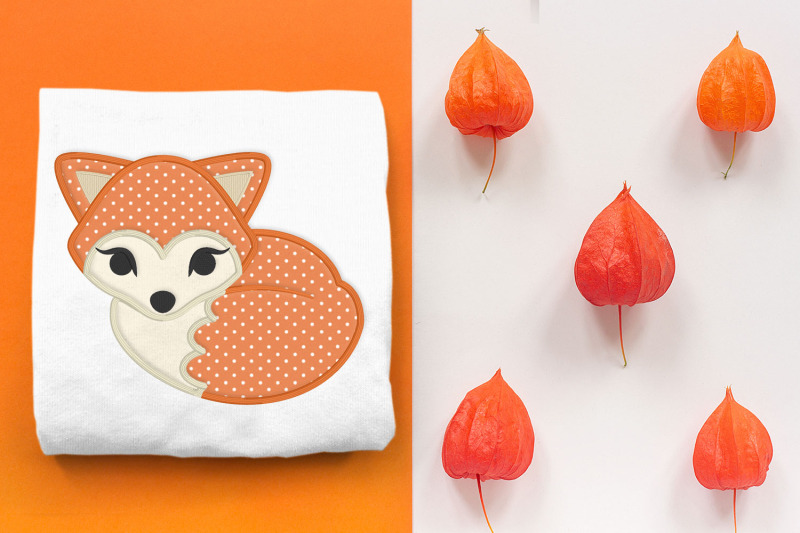 sleeping-fox-applique-embroidery
