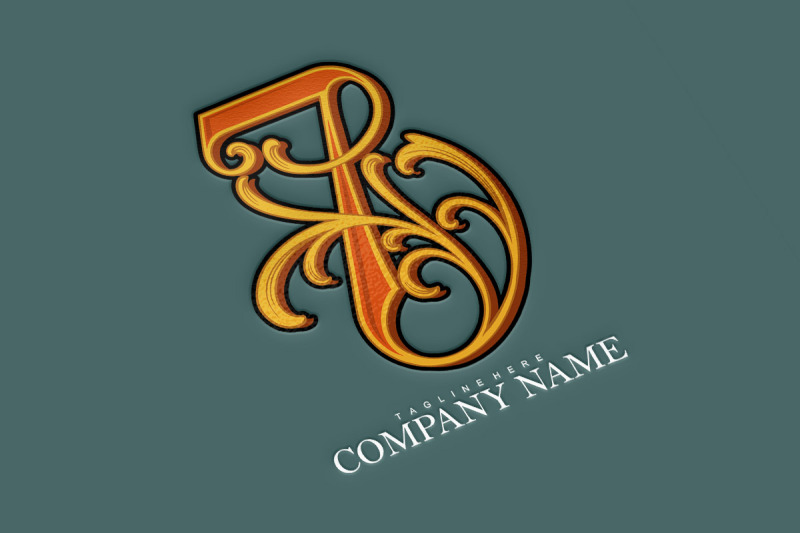 vintage-elegance-number-7-monogram-logo