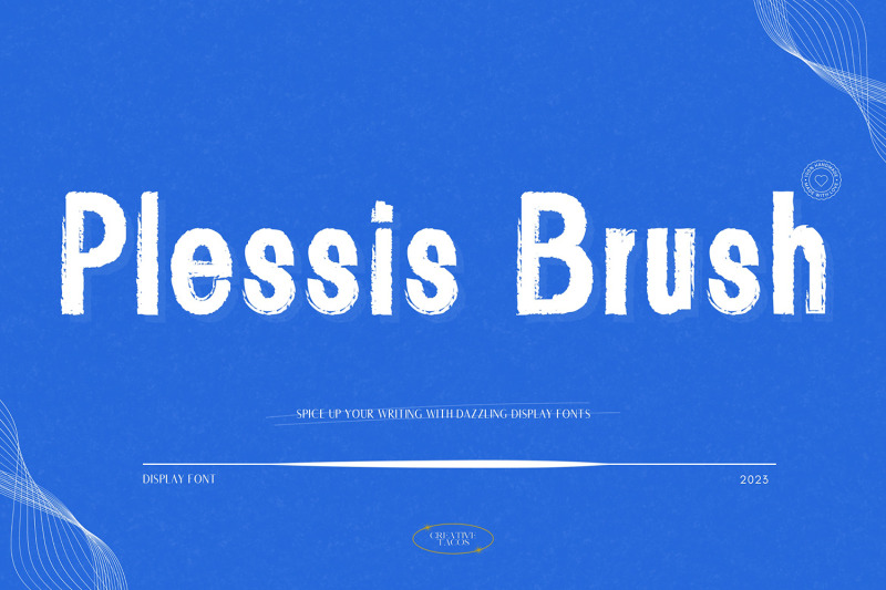 plessis-brush-display-font