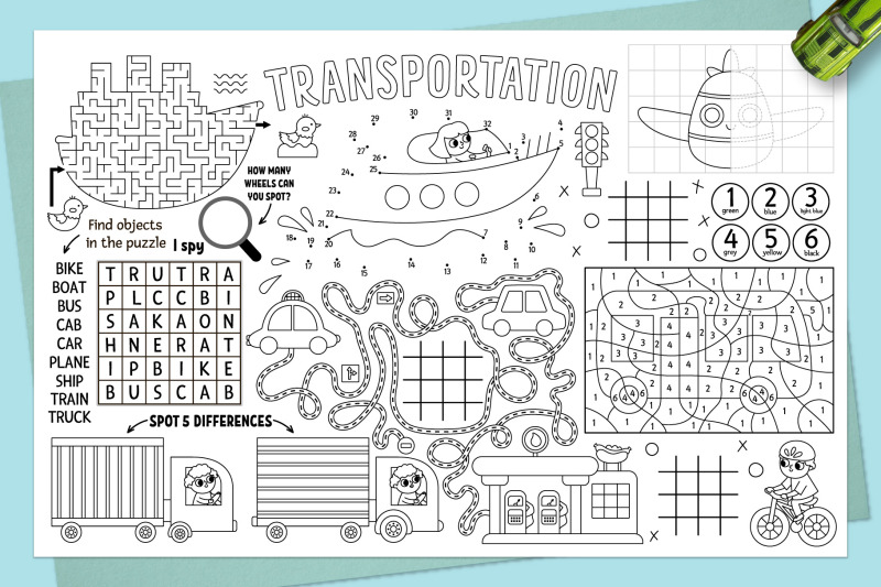 transportation-coloring-activity-mats-for-kids