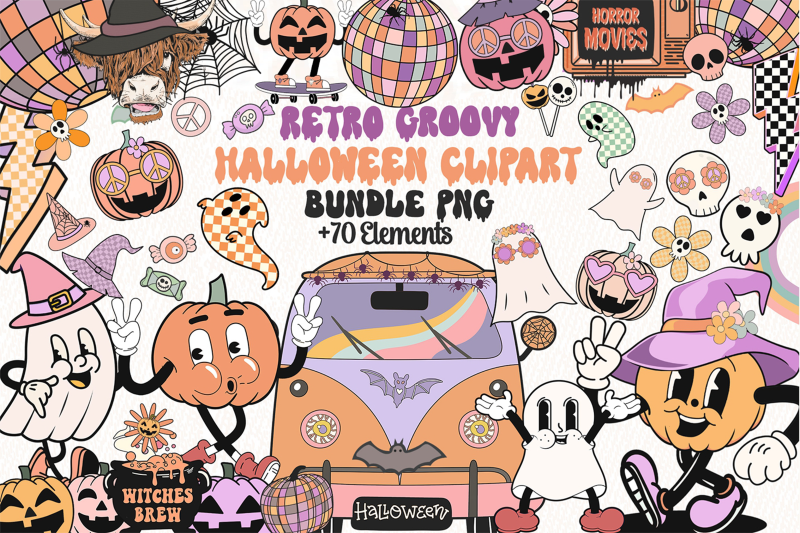 retro-groovy-halloween-clip-art-bundle