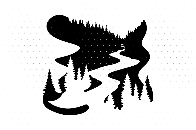 river-pine-tree-forest-svg