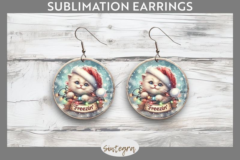 christmas-vintage-freezin-039-cat-entangled-round-earrings-sublimation