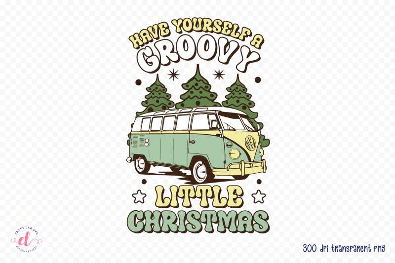 groovy-christmas-sublimation-design-png