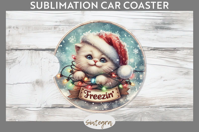 christmas-vintage-freezin-039-cat-entangled-car-coaster-sublimation