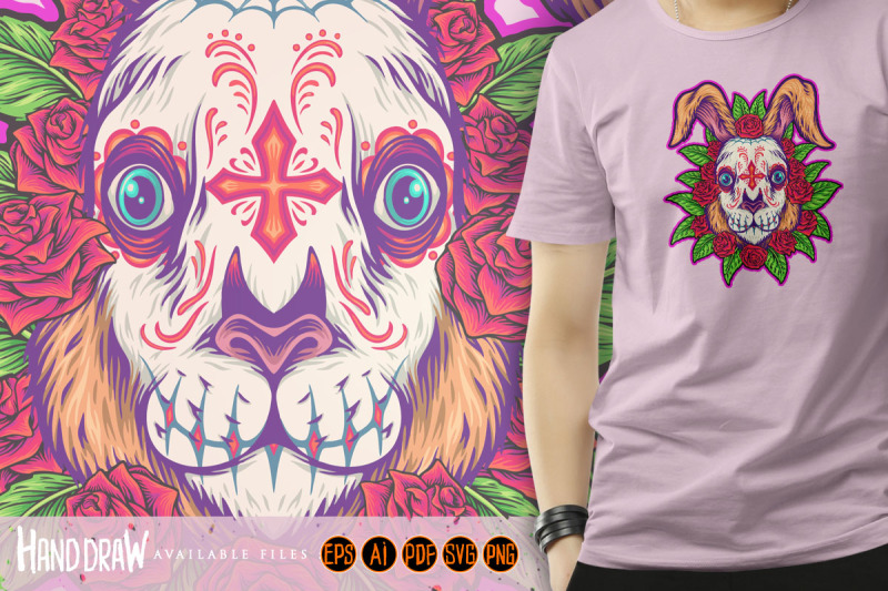 elegance-muertos-floral-rabbit