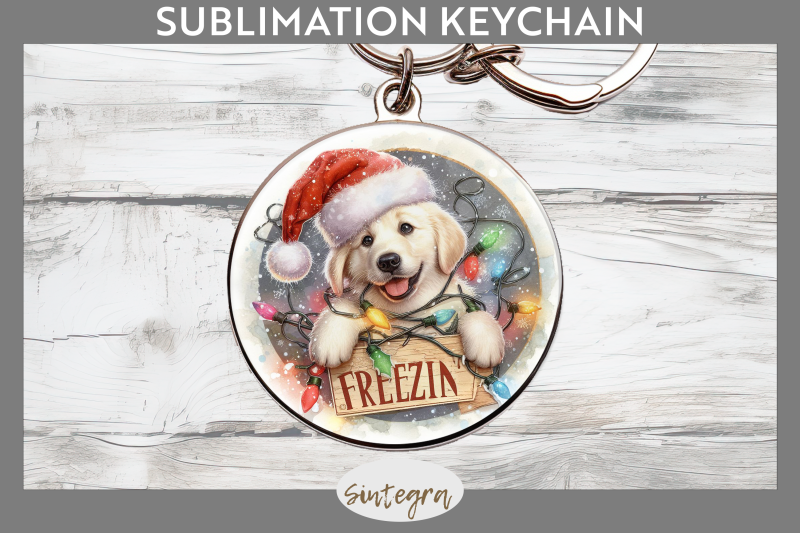 christmas-vintage-freezin-039-lab-entangled-round-keychain-sublimation