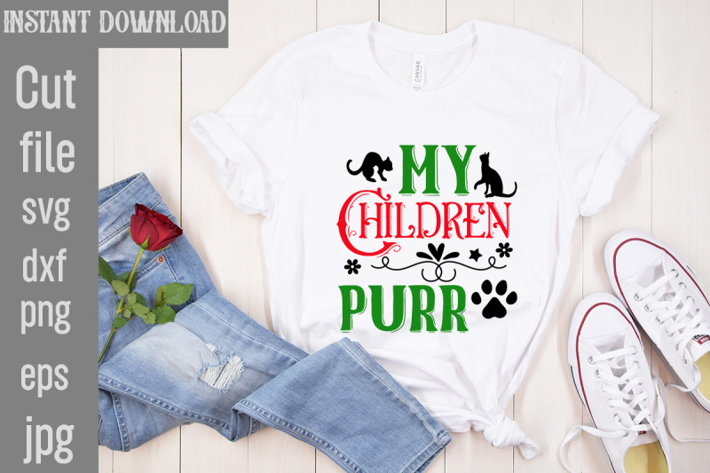 my-children-purr-svg-cut-file-cat-christmas-ornament-svg-bundle-cat-ch