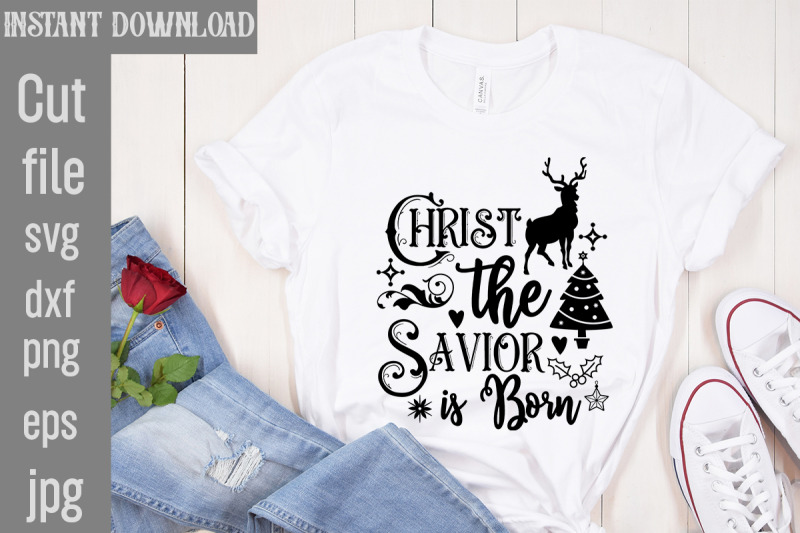 christ-the-savior-is-born-svg-cut-file-funny-christmas-shirt-cut-file