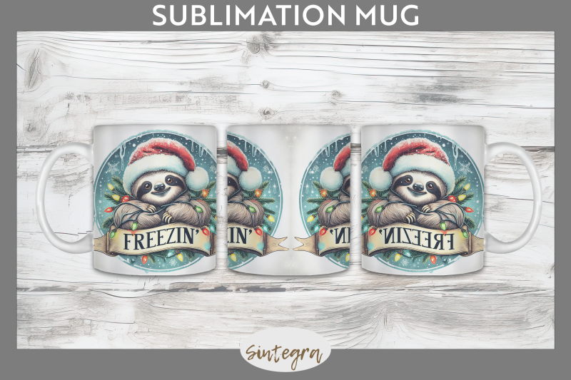 christmas-vintage-freezin-039-sloth-entangled-mug-wrap-sublimation