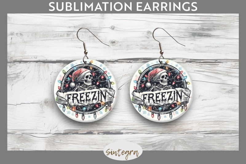 christmas-freezin-039-skeleton-entangled-round-earrings-sublimation