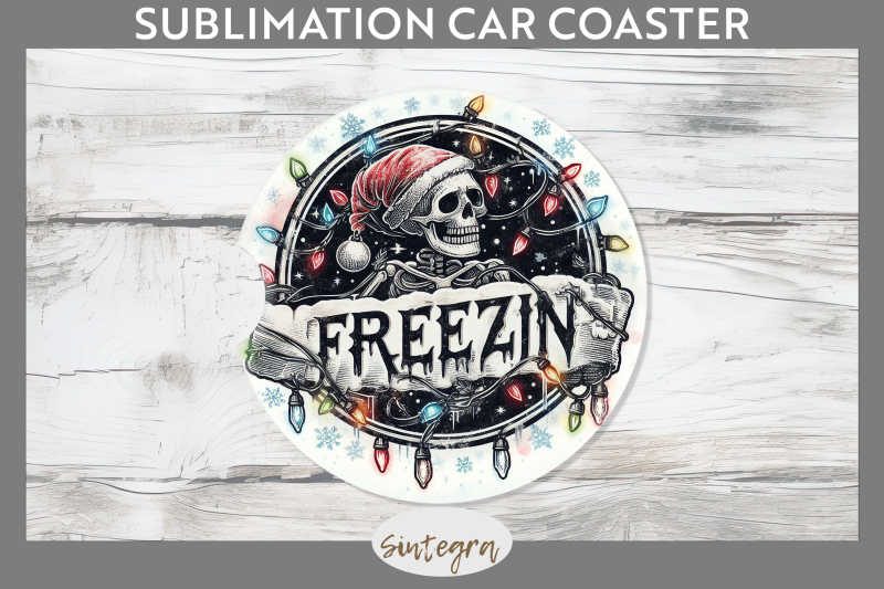 christmas-freezin-039-skeleton-entangled-car-coaster-sublimation