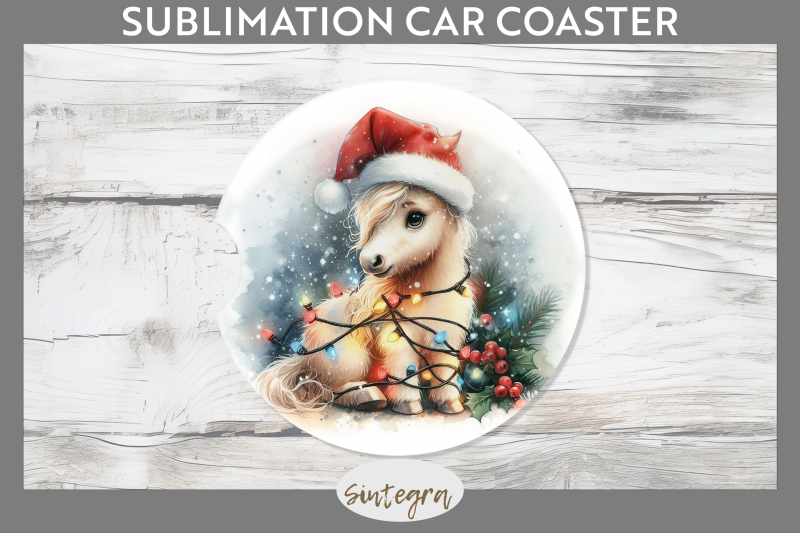 christmas-horse-animal-entangled-in-lights-car-coaster-sublimation