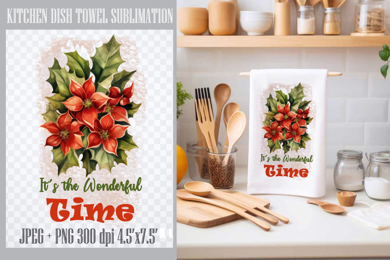 its-the-wonderful-time-kitchen-towel-sublimatio-png