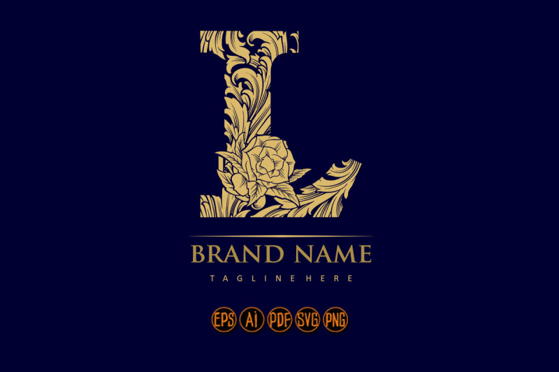 elegant-opulence-classic-lettering-l-monogram-logo