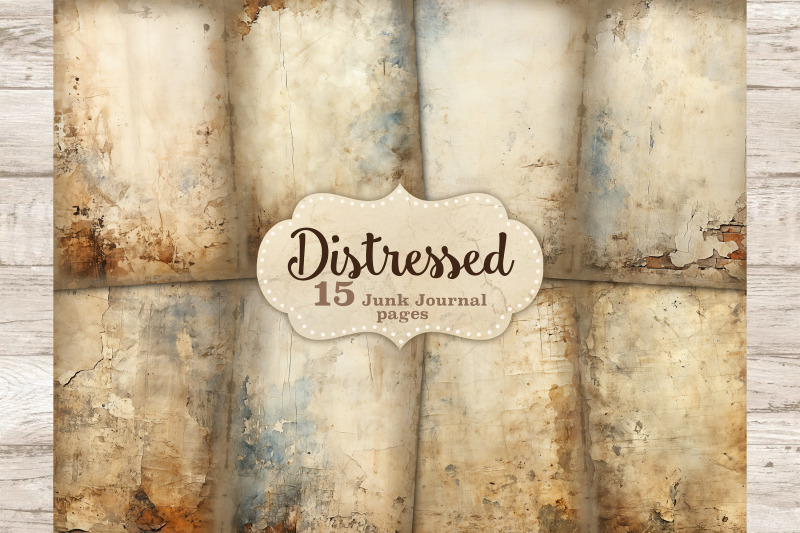 distressed-junk-journal-pages-blank-scrapbook-paper