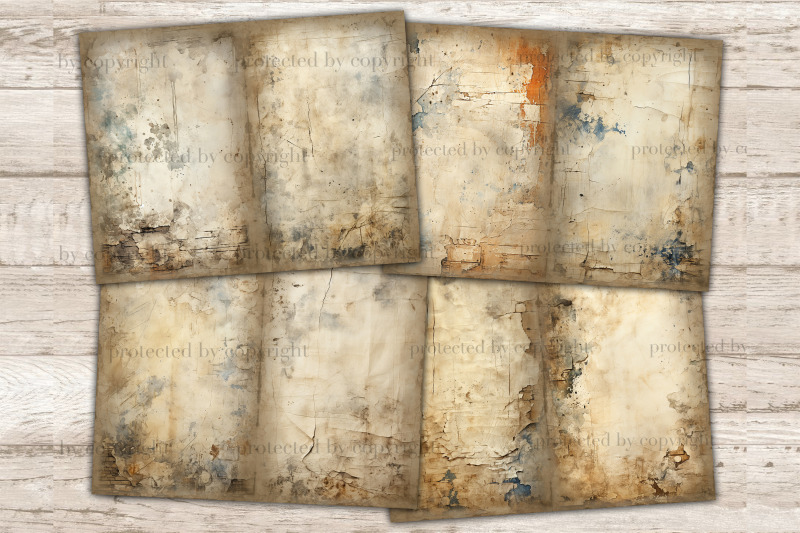 distressed-junk-journal-pages-blank-scrapbook-paper