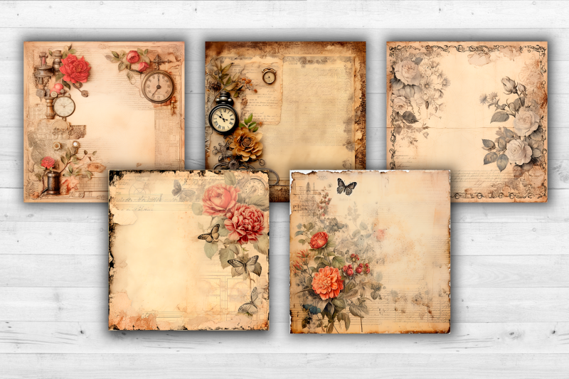 20-vintage-notes-scrapbooking-cards