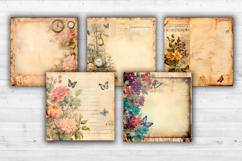 20-vintage-notes-scrapbooking-cards