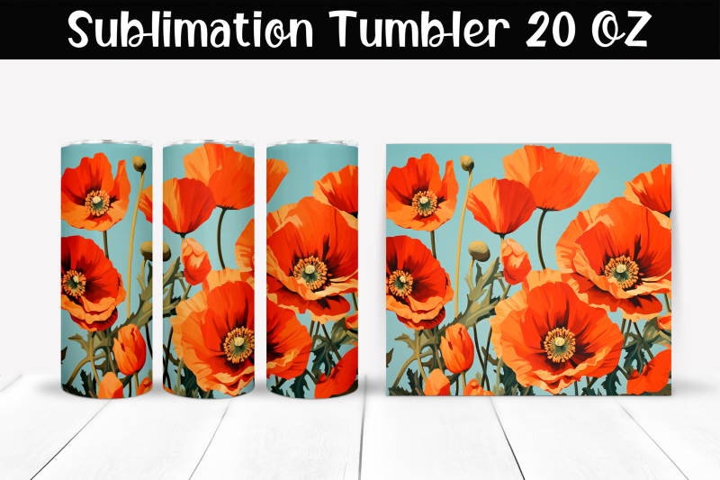 poppies-sublimation-tumbler-wrap-20-oz