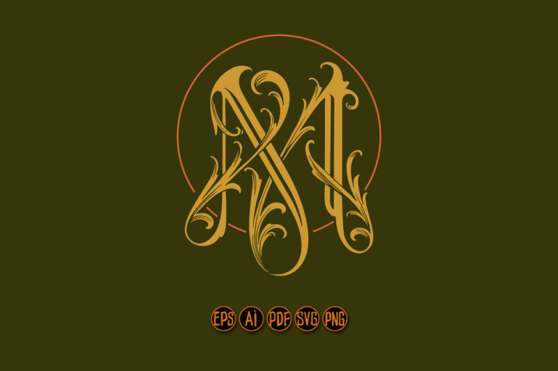 regal-flourish-vintage-lettering-m-monogram-logo