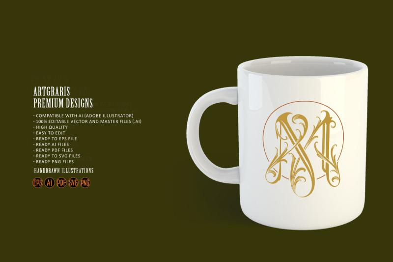 regal-flourish-vintage-lettering-m-monogram-logo