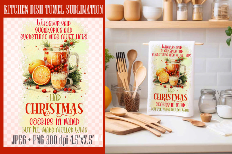 christmas-towel-design-kitchen-towel-sublimatio-png