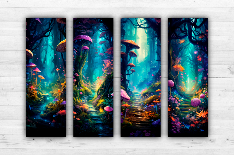 12-magical-forest-bookmarks-printable-2x6-inch