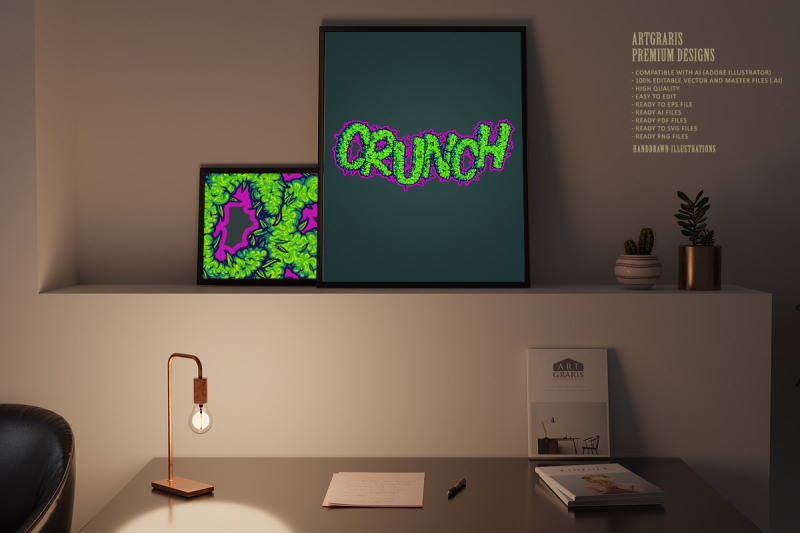 crunch-fantasy-lettering-word-cannabis-smoke