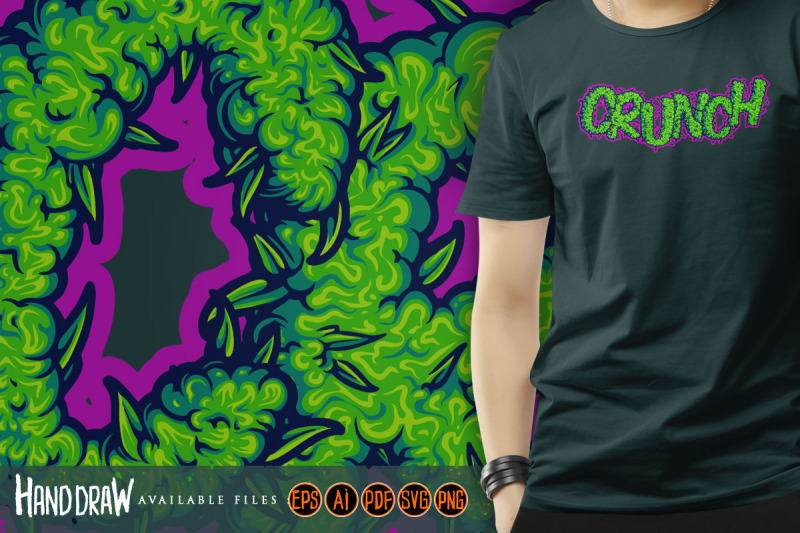 crunch-fantasy-lettering-word-cannabis-smoke