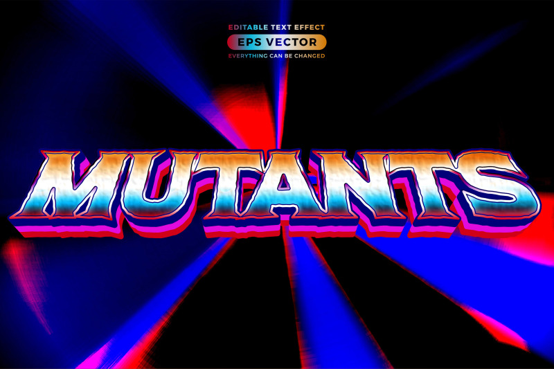 retro-text-effect-mutants-futuristic-editable-80s-classic-style-with-e