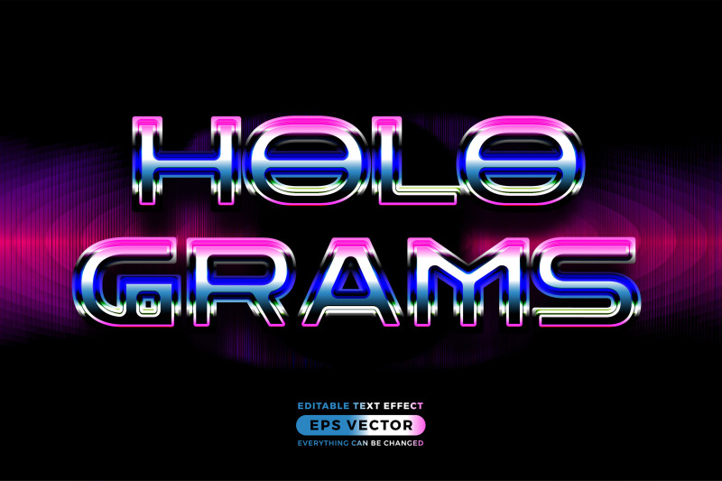 retro-text-effect-hologram-futuristic-editable-80s-classic-style-with