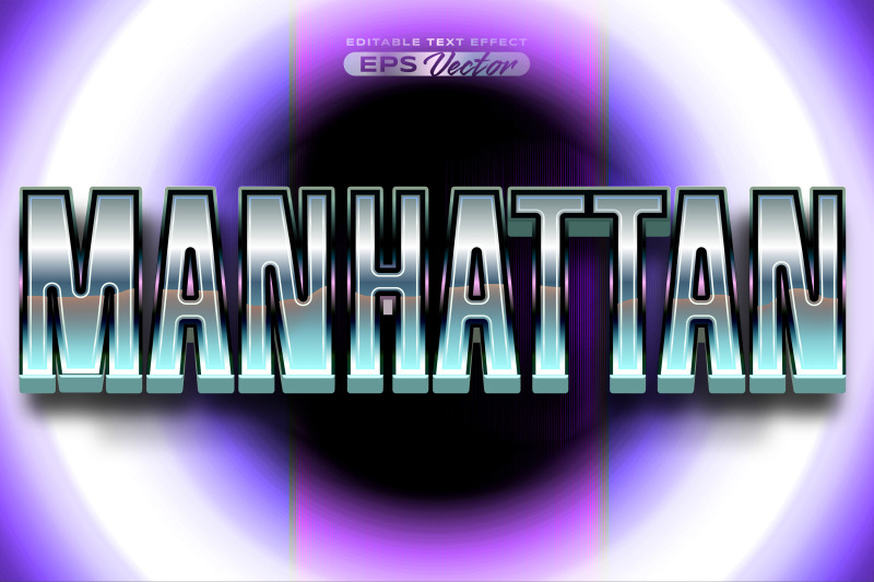 retro-text-effect-manhattan-futuristic-editable-80s-classic-style-with