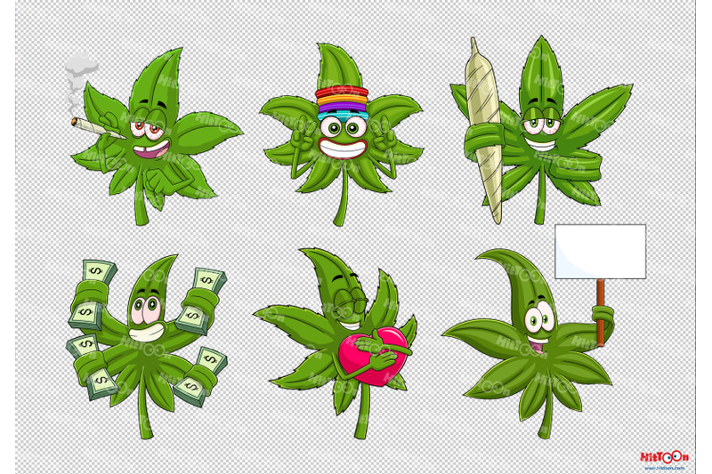 marijuana-leaf-cartoon-mascot-characters-4