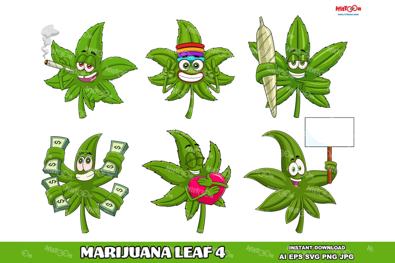 marijuana-leaf-cartoon-mascot-characters-4